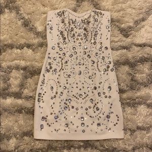Express Strapless Beaded & Embellished Dress